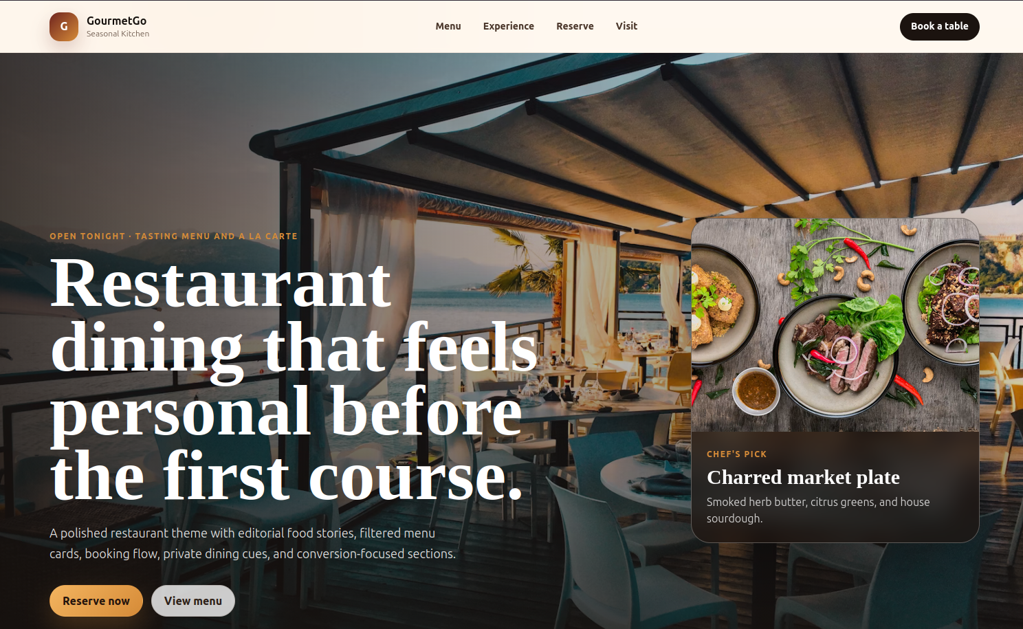 GourmetGo Restaurant preview